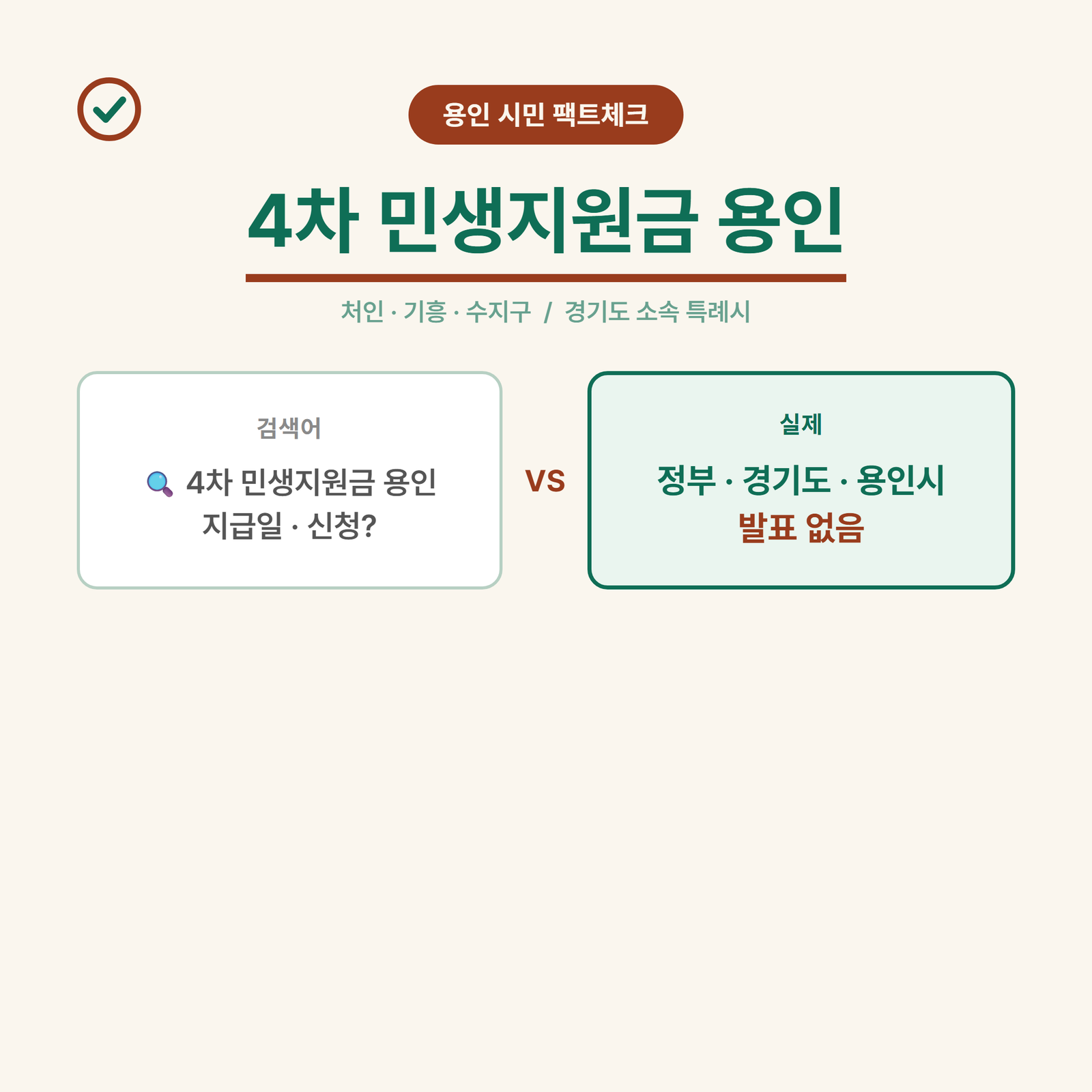 4차 민생지원금 용인, 진짜 있나? 용인와이페이·고유가 지원금 팩트체크